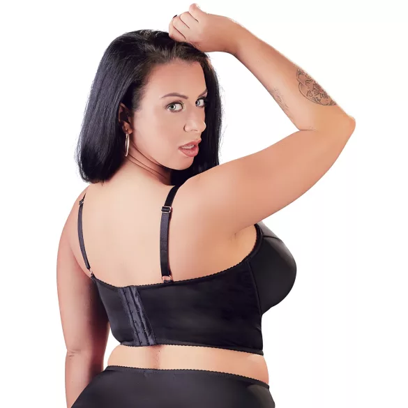 Cottelli Plus Size - stroppløs blonde-bh (svart) - 85E