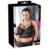 Cottelli Plus Size - stroppløs blonde-bh (svart) - 95F