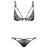 Obsessive Intensa - dobbelt stroppet BH-sett (svart) - L/XL