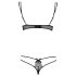 Obsessive Intensa - dobbelt stroppet BH-sett (svart) - L/XL