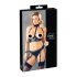 Cottelli Bondage - skinnende løftesett med håndjern (svart) - XL