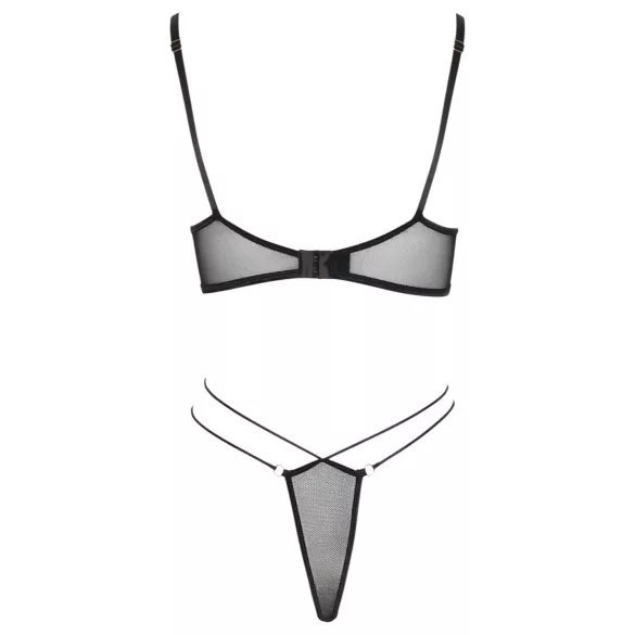 Cottelli - Transparent blondesett (svart)