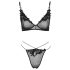 Cottelli - Transparent blondesett (svart) - L
