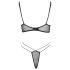 Cottelli - Transparent blondesett (svart) - L