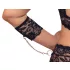 Cottelli Bondage Plus Size - sexy blonde BH-sett (svart)