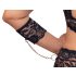 Cottelli Bondage Plus Size - sexy blonde BH-sett (svart) - 4XL