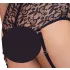 Cottelli Bondage Plus Size - sexy blonde BH-sett (svart) - 4XL
