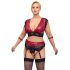 Cottelli Bondage Plus Size - Blonde BH-sett (rød) - 4XL