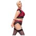 Cottelli Bondage Plus Size - Blonde BH-sett (rød) - 4XL