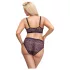 Cottelli Plus Size - Gjennomsiktig mønstret bh-sett (lilla)