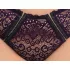 Cottelli Plus Size - Gjennomsiktig mønstret bh-sett (lilla)