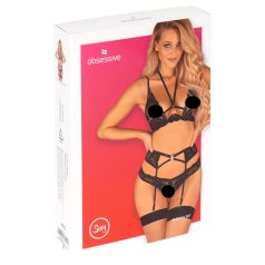 Obsessive Alessya - blonder undertøysett (svart) - M/L Obsessive Alessya - blonder undertøysett (svart) - M/L