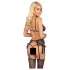 Kissbar - rosa/lilla brodert BH-sett (svart) - L/XL