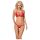 Obsessive 838-SET-3 - stroppeløs blondesett i rød - L/XL