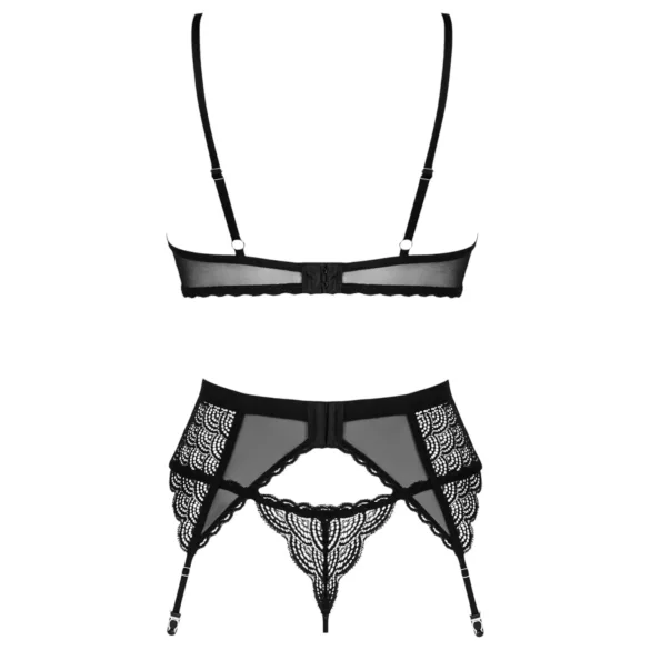 Obsessive Chemeris - BH-sett med hofteholder (svart)