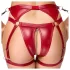 Cottelli Bondage - skinnende bh-sett og håndjern (rød) - XL
