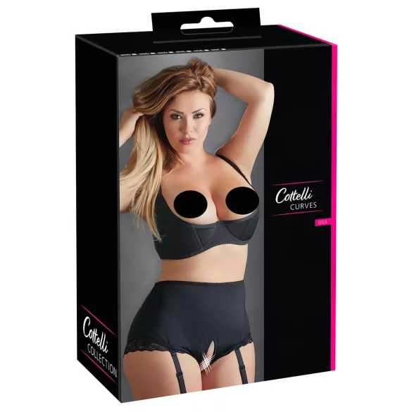 Cottelli Plus Size - støttende brystløfter (svart) - 95F