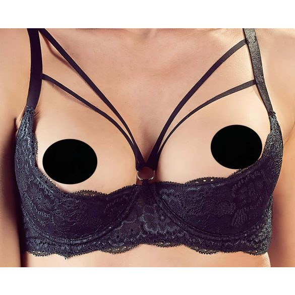 Cottelli - stroppeløs bh & tanga (svart)