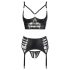 Abierta Fina - glitrende stroppetynever i svart - 85C/L