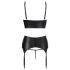 Abierta Fina - glitrende stroppetynever i svart - 85C/L
