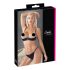 Cottelli - sateng push-up-sett med strasskjede (svart) - 85C/L