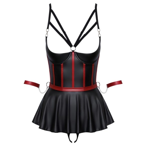 Cottelli Bondage - skinnende sett med håndjern (svart) - 80B/M