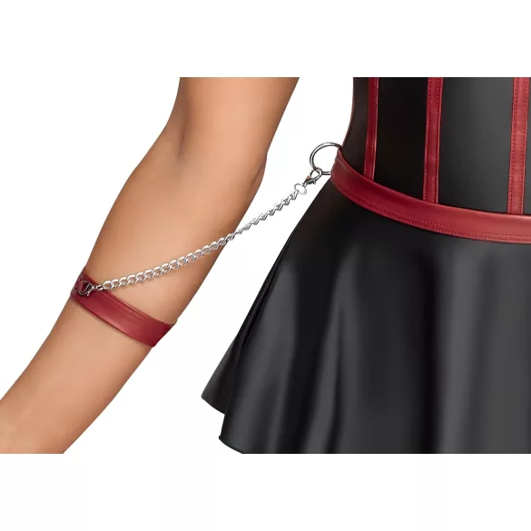 Cottelli Bondage - glinsende sett og håndlenker (svart) - 85B/L