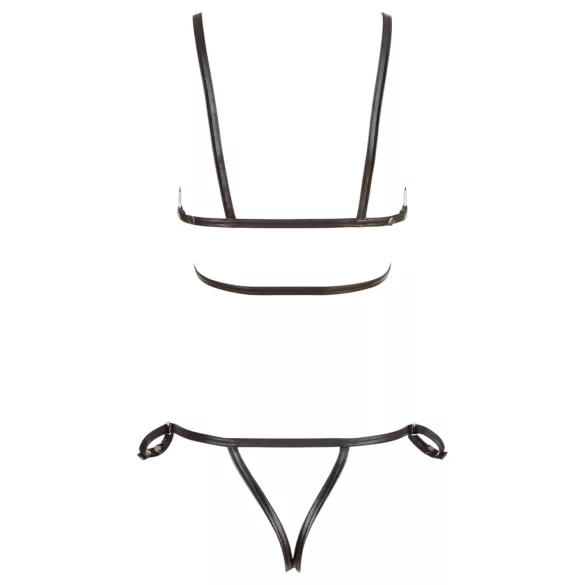 Cottelli Bondage - skinnende bikinisele (svart)