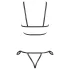 Cottelli Bondage - skinnende bikinisele (svart) - M