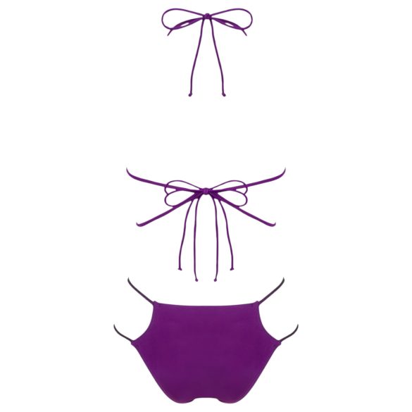 Obsessive Balitta - glinsende, halterneck bikini (lilla) - M