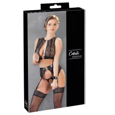   Cottelli Bondage - blondelingerisett med håndjern (4‑delt) - M