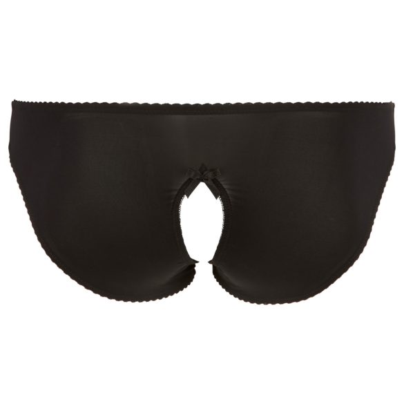 Cottelli Plus Size - svart blondetruse med åpning