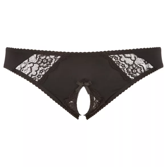 Cottelli Plus Size - svart blondetruse med åpning - 3XL