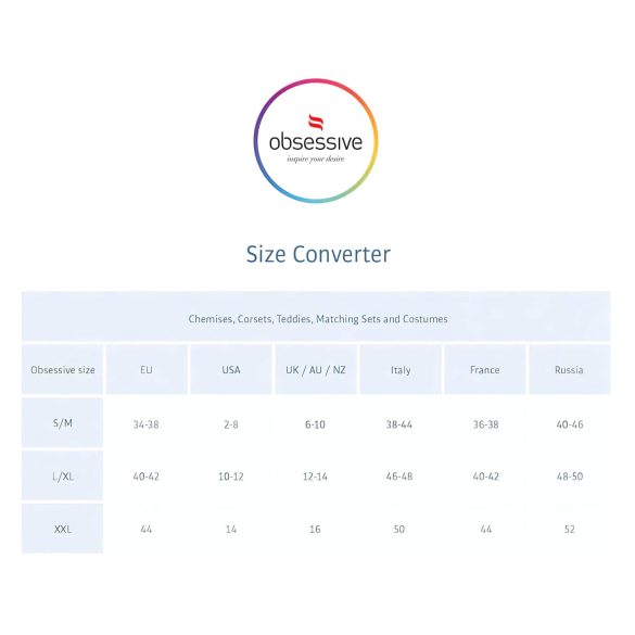 Obsessive Auroria - brodert dame truse med sløyfe (blå) - L/XL