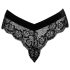 Cottelli Party - lacy truse med kjede (svart) - XL