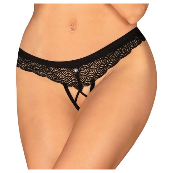 Obsessive Chemeris - Åpen Stringtruse (Svart) - XL/XXL