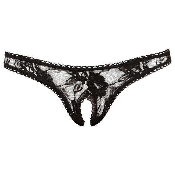 Cottelli - Erotisk blonde tanga (svart) - XL