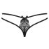 Obsessive Intensa - dobbel stroppet blondetanga (svart) - L/XL