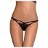Obsessive Intensa - dobbel stroppet blondetanga (svart) - L/XL