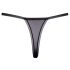 Cottelli - Luksuriøs brodert lilje tanga (svart-hvit) - M/L