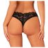 Obsessive Donna Dream - Lokkende blondetanga (svart) - M/L