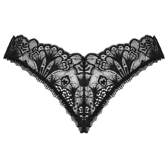 Obsessive Donna Dream - Lokkende blondetanga (svart) - M/L