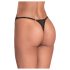 Obsessive - gjennomsiktig blonde tanga (svart) - L/XL