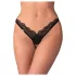 Obsessive - gjennomsiktig blonde tanga (svart) - 2XL/3XL