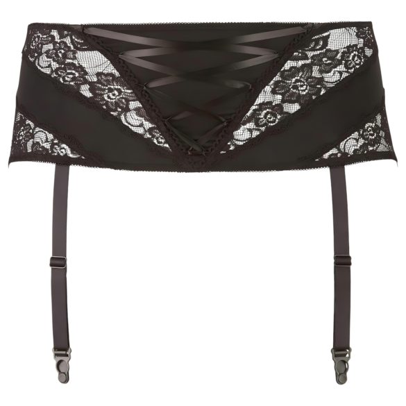 Cottelli Plus Size - Blonder & Snøring Hofteholder (Svart) - 4XL