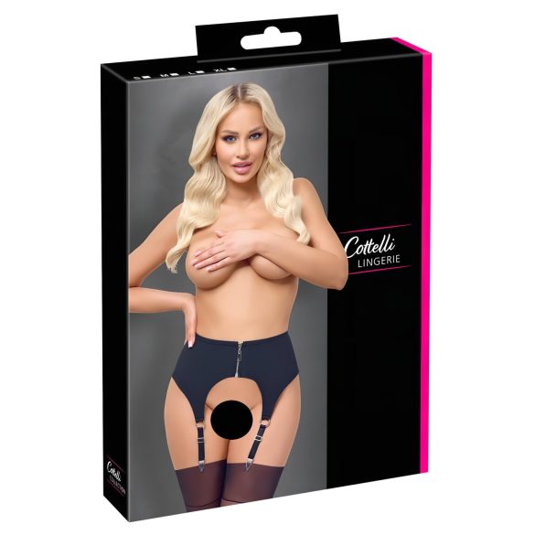 Cottelli - matt strømpebånd (svart) - M