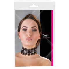 Cottelli - Perler og strass blondekrage (svart) Cottelli - Perler og strass blondekrage (svart)