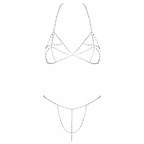 Cottelli - Strasskjede bikini (sølv)