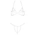 Cottelli - Strasskjede bikini (sølv)