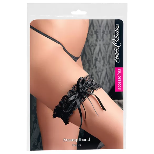 Cottelli - blonde strømpeholder (svart, S-L)